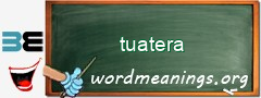 WordMeaning blackboard for tuatera